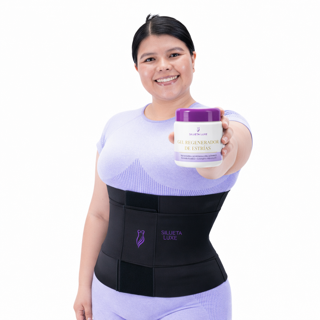 Faja Reloj de Arena + 2 Geles Anti Estrías  ¡GRATIS HOY!